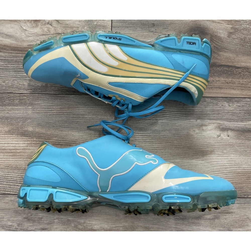 *RARE* Size 13 Rickie Fowler Puma Golf IdCell Golf Shoes--BLUE